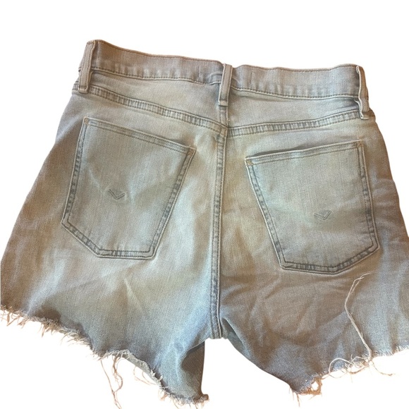 Hudson Devon Biker Denim Shorts Size 27 Frayed Hem High Rise - Picture 4 of 6